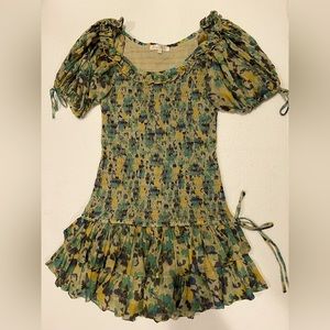 Love Shack Fancy dress with smocking, size small